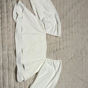 Amanda Uprichard White Puff Sleeve Top